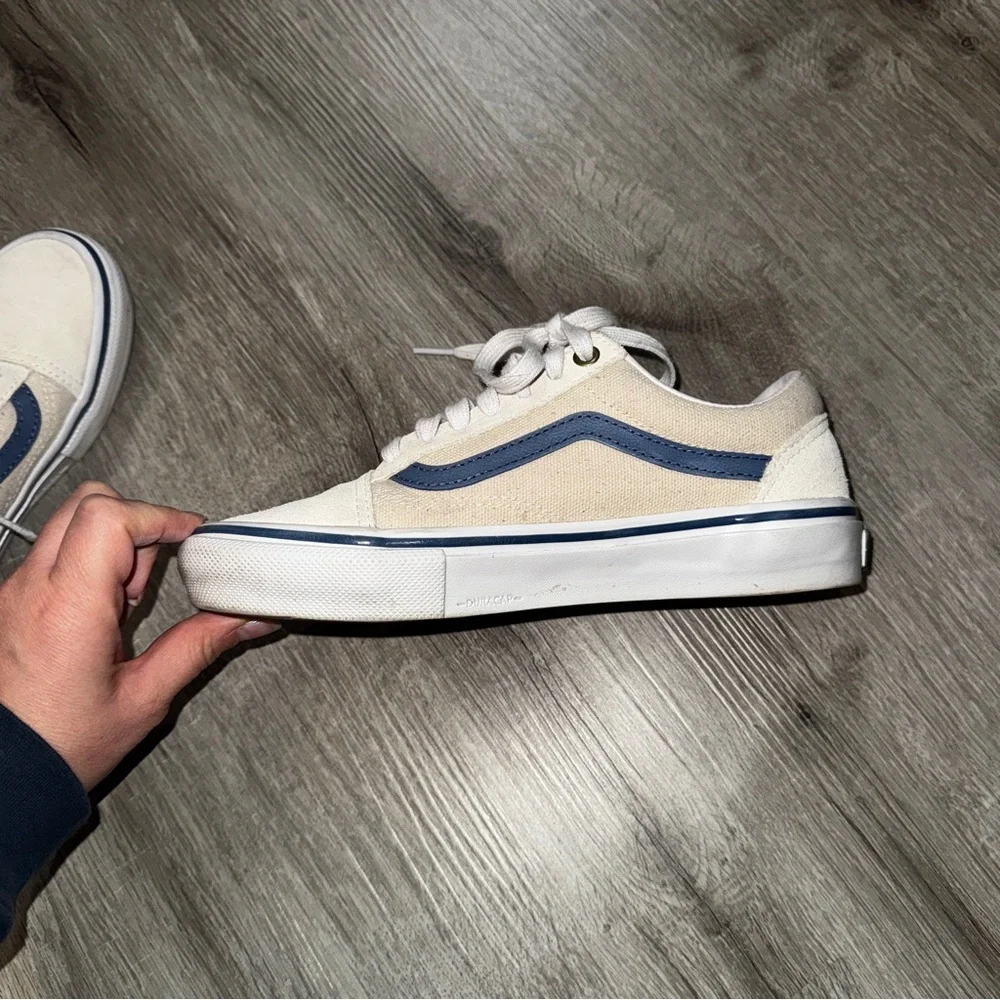 Men’s/Women’s Vans Skate Old Skool cream and blue